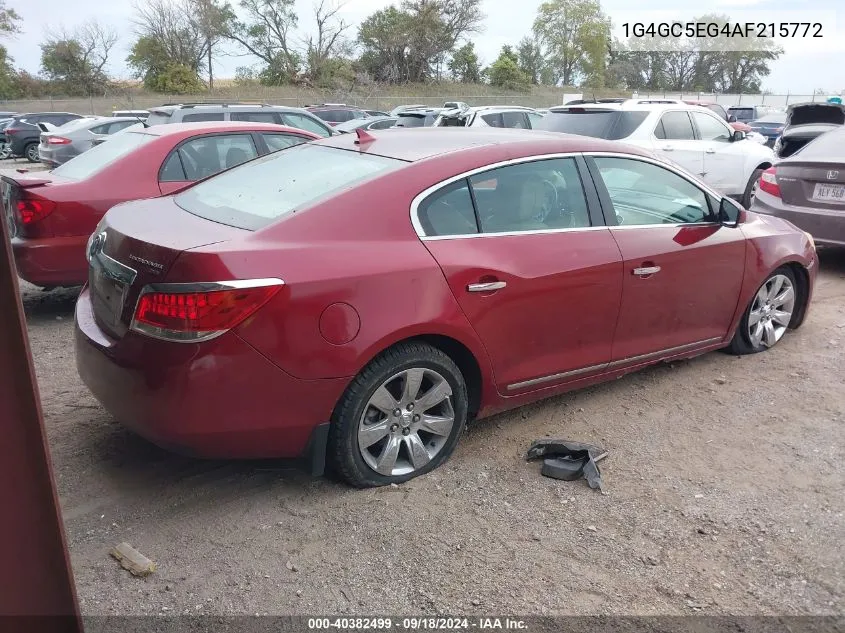 2010 Buick Lacrosse Cxl VIN: 1G4GC5EG4AF215772 Lot: 40382499