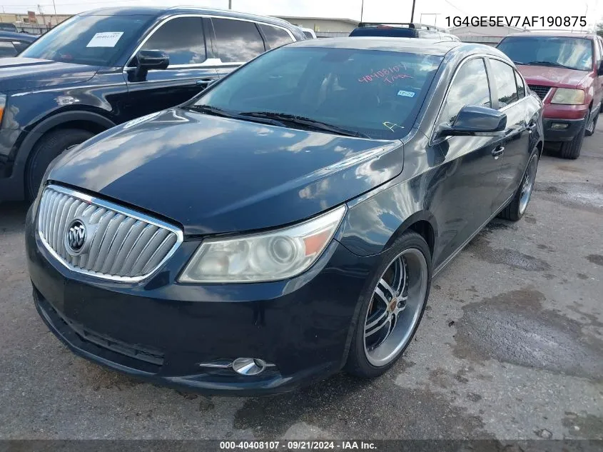 2010 Buick Lacrosse Cxs VIN: 1G4GE5EV7AF190875 Lot: 40408107