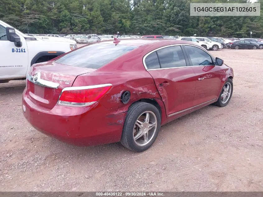 2010 Buick Lacrosse Cxl VIN: 1G4GC5EG1AF102605 Lot: 40435122