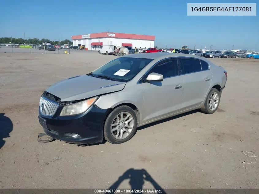 1G4GB5EG4AF127081 2010 Buick Lacrosse Cx