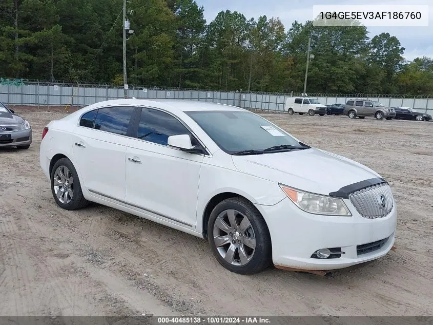 2010 Buick Lacrosse Cxs VIN: 1G4GE5EV3AF186760 Lot: 40485138