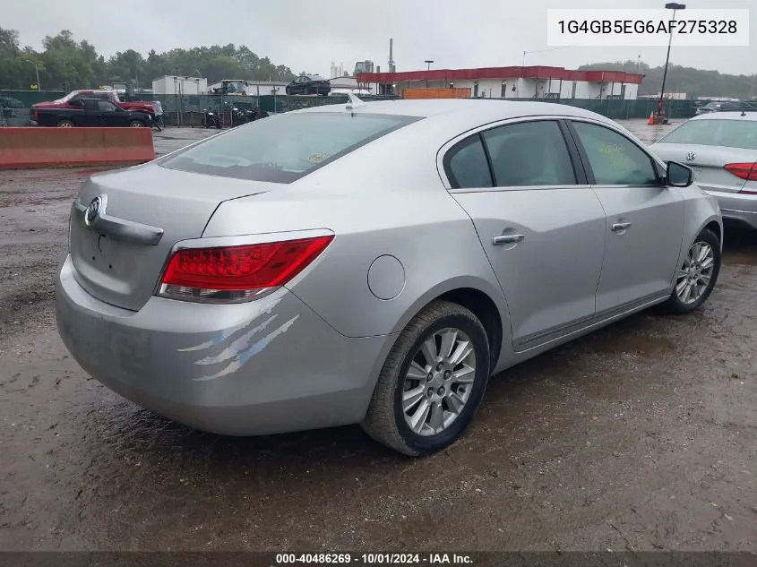 2010 Buick Lacrosse Cx VIN: 1G4GB5EG6AF275328 Lot: 40486269