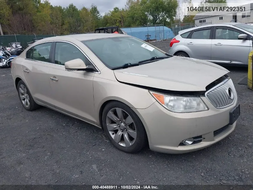 2010 Buick Lacrosse Cxs VIN: 1G4GE5EV1AF292351 Lot: 40488911