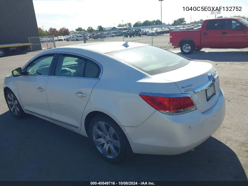 2010 Buick Lacrosse Cxl VIN: 1G4GC5EGXAF132752 Lot: 40549716