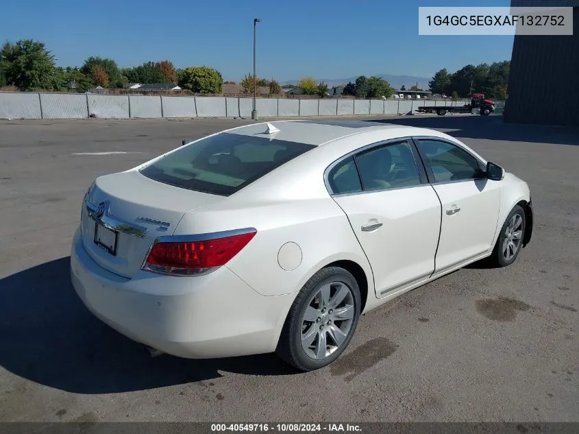 2010 Buick Lacrosse Cxl VIN: 1G4GC5EGXAF132752 Lot: 40549716