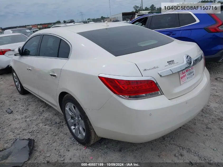 2010 Buick Lacrosse Cxl VIN: 1G4GC5EG8AF150716 Lot: 40557189