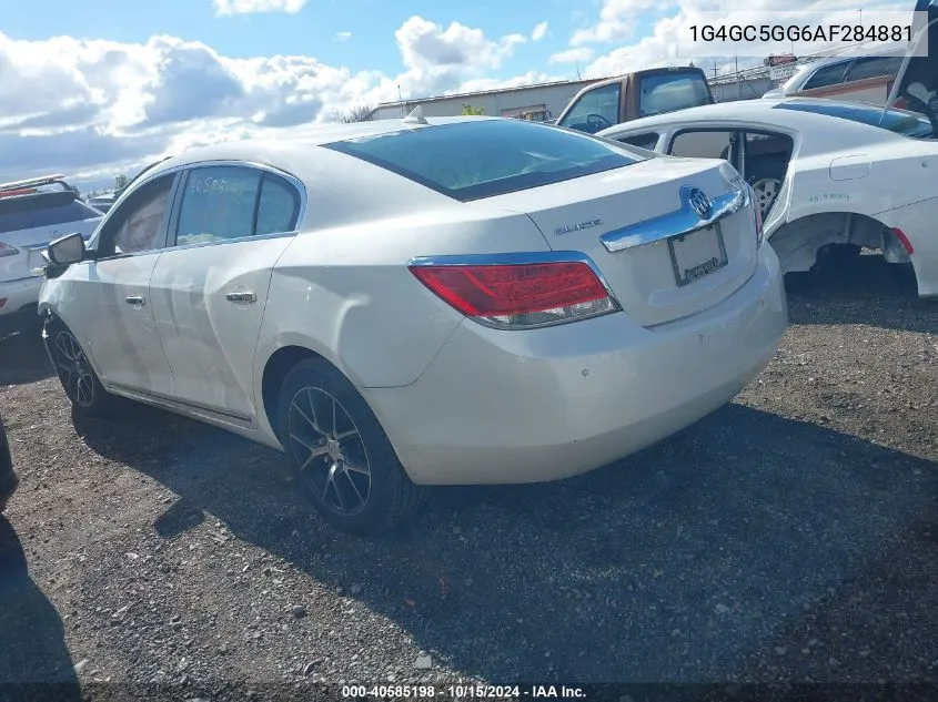 2010 Buick Lacrosse Cxl VIN: 1G4GC5GG6AF284881 Lot: 40585198