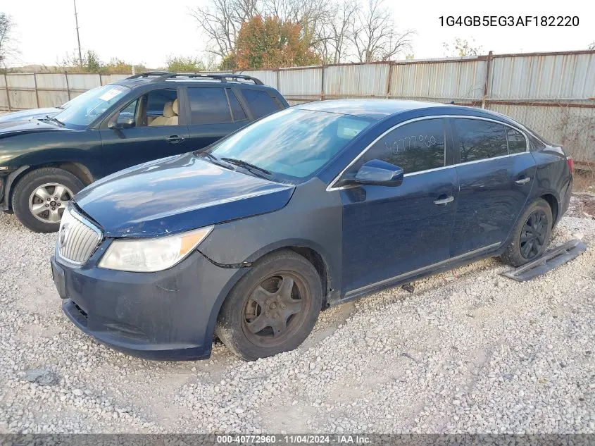 2010 Buick Lacrosse Cx VIN: 1G4GB5EG3AF182220 Lot: 40772960