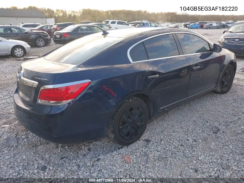 2010 Buick Lacrosse Cx VIN: 1G4GB5EG3AF182220 Lot: 40772960