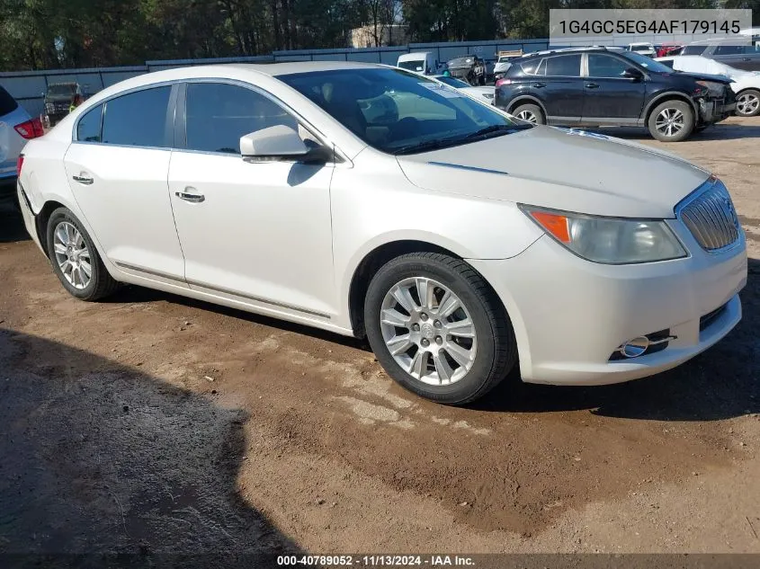 2010 Buick Lacrosse Cxl VIN: 1G4GC5EG4AF179145 Lot: 40789052