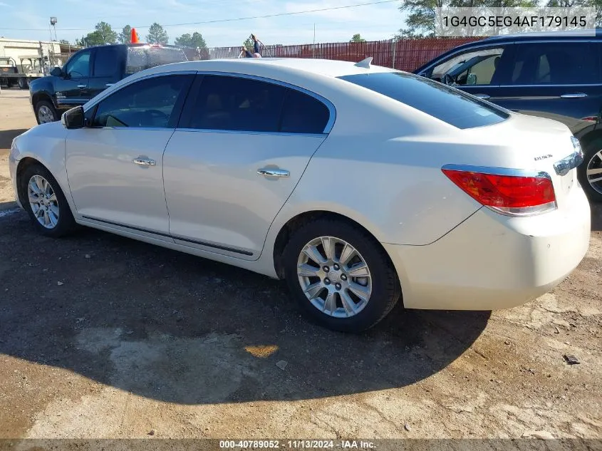 2010 Buick Lacrosse Cxl VIN: 1G4GC5EG4AF179145 Lot: 40789052