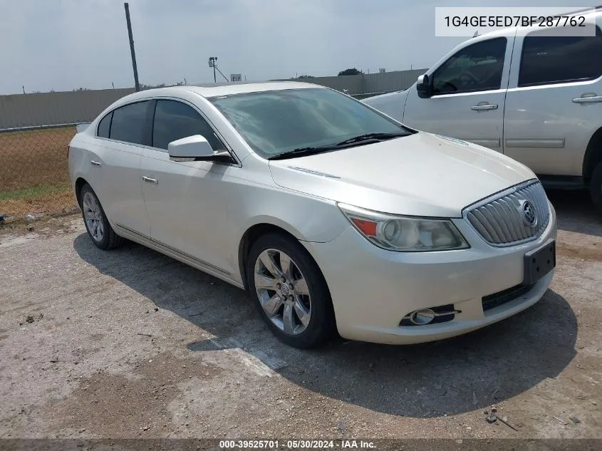 2011 Buick Lacrosse Cxs VIN: 1G4GE5ED7BF287762 Lot: 39525701