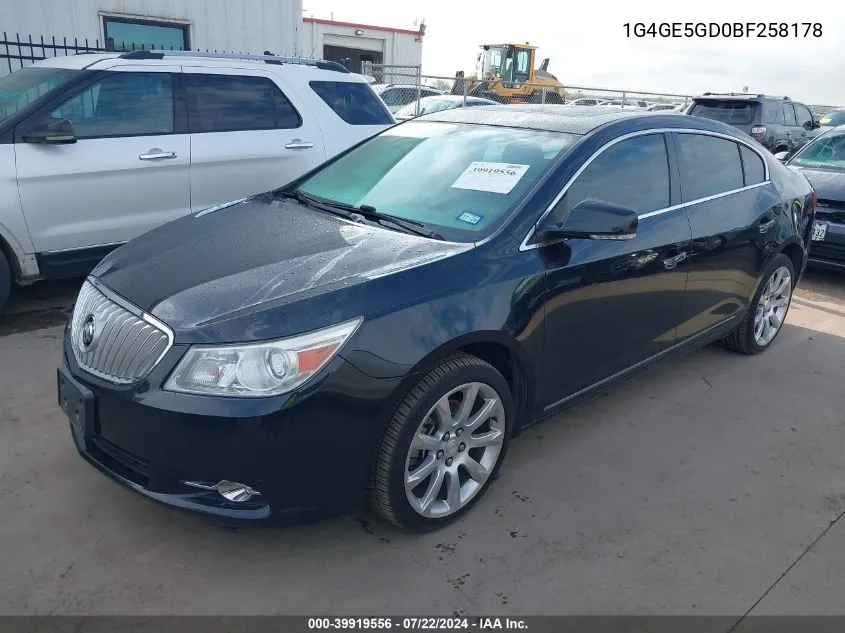 2011 Buick Lacrosse Cxs VIN: 1G4GE5GD0BF258178 Lot: 39919556