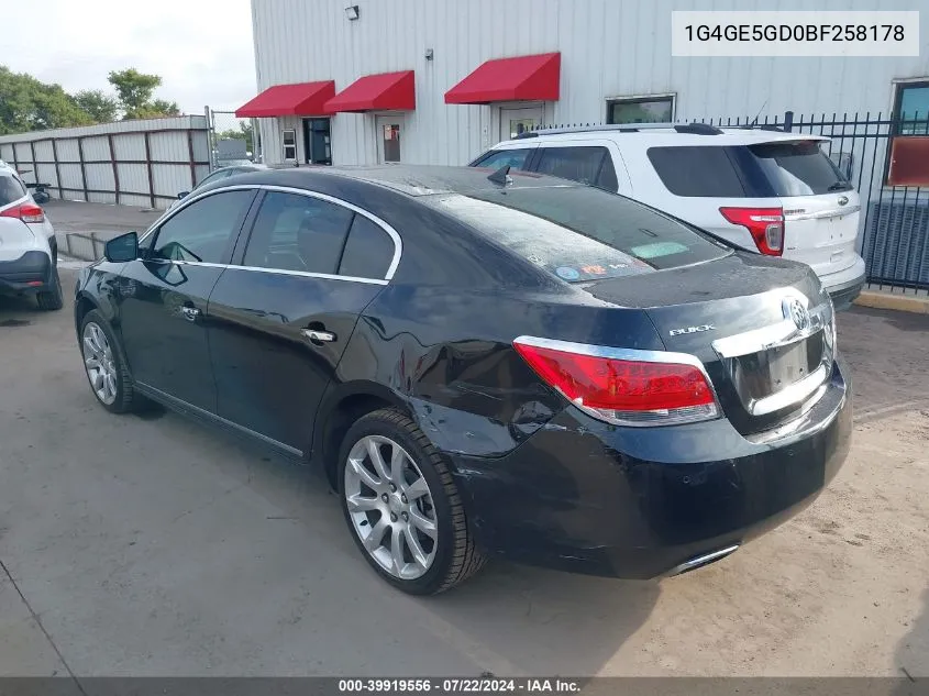 2011 Buick Lacrosse Cxs VIN: 1G4GE5GD0BF258178 Lot: 39919556