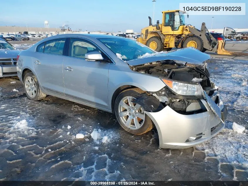 2011 Buick Lacrosse Cxl VIN: 1G4GC5ED9BF190228 Lot: 39961130