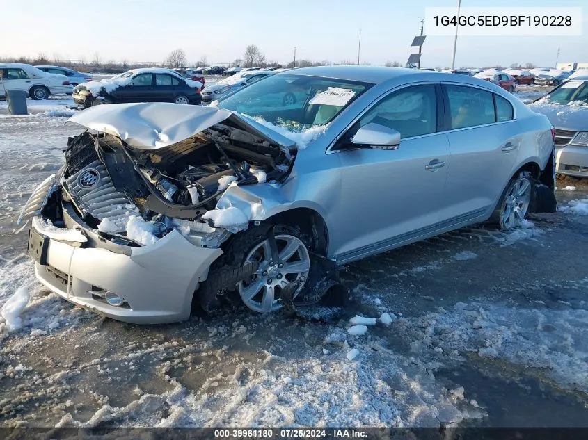 1G4GC5ED9BF190228 2011 Buick Lacrosse Cxl