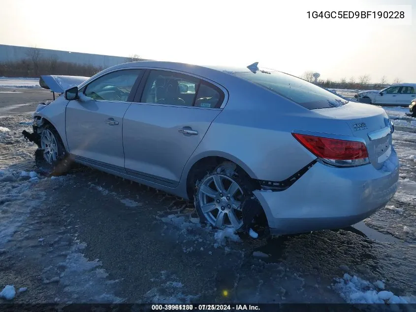 1G4GC5ED9BF190228 2011 Buick Lacrosse Cxl