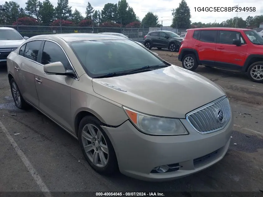 2011 Buick Lacrosse Cxl VIN: 1G4GC5EC8BF294958 Lot: 40054045