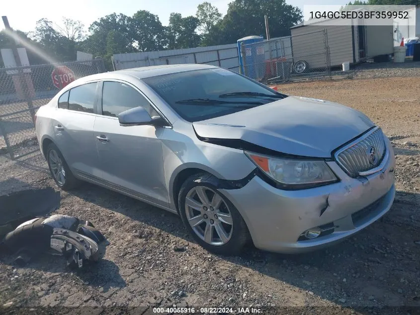 2011 Buick Lacrosse Cxl VIN: 1G4GC5ED3BF359952 Lot: 40055916