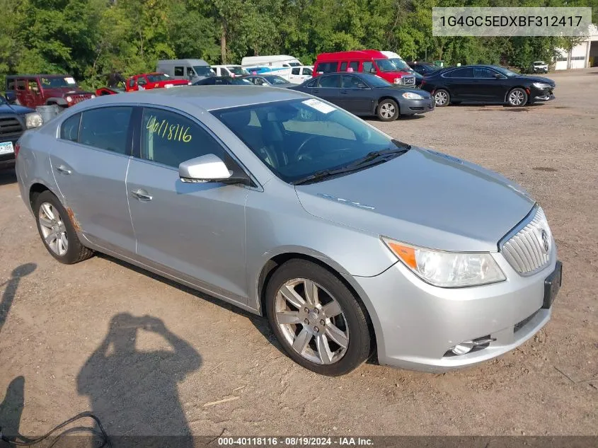 1G4GC5EDXBF312417 2011 Buick Lacrosse Cxl