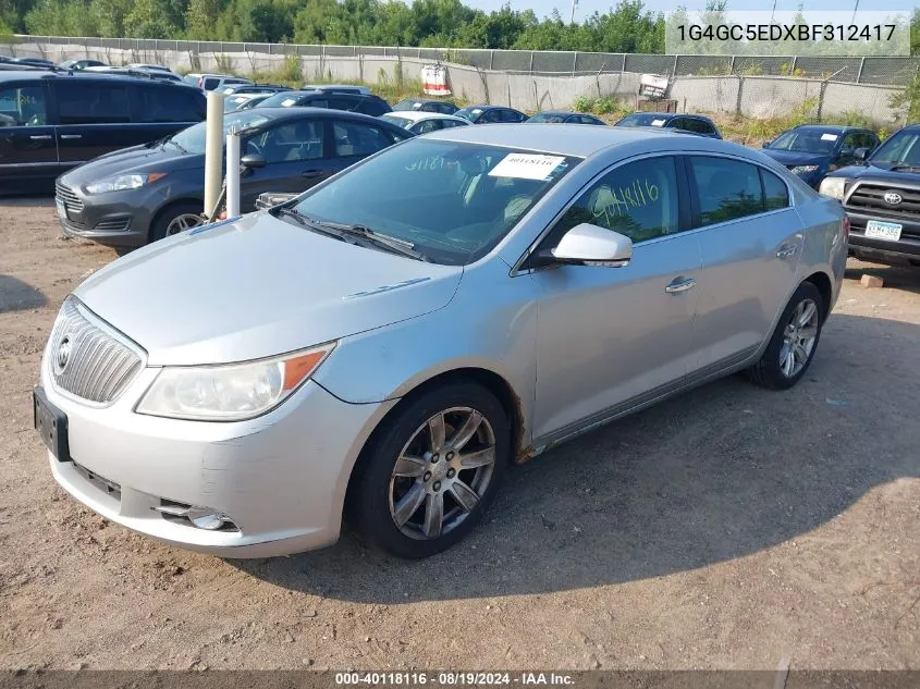 1G4GC5EDXBF312417 2011 Buick Lacrosse Cxl