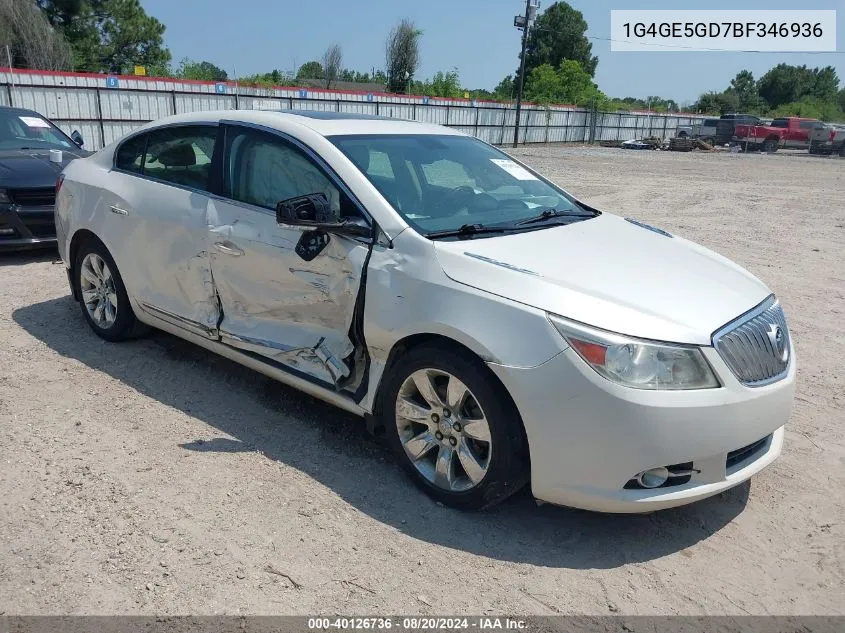 2011 Buick Lacrosse Cxs VIN: 1G4GE5GD7BF346936 Lot: 40126736