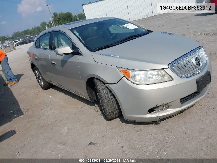 1G4GC5ED0BF363912 2011 Buick Lacrosse Cxl