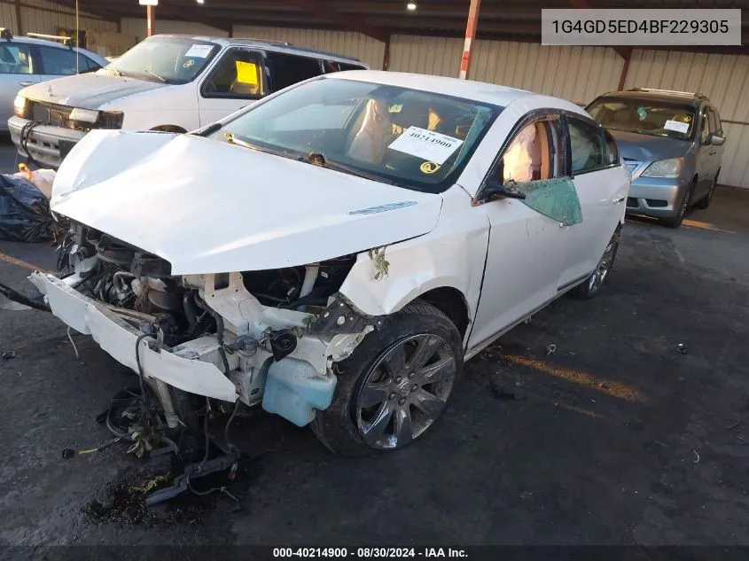 2011 Buick Lacrosse Cxl VIN: 1G4GD5ED4BF229305 Lot: 40214900