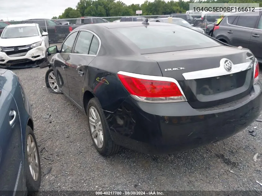 1G4GC5ED0BF166612 2011 Buick Lacrosse Cxl