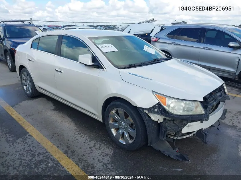 2011 Buick Lacrosse Cxl VIN: 1G4GC5ED4BF206951 Lot: 40244619