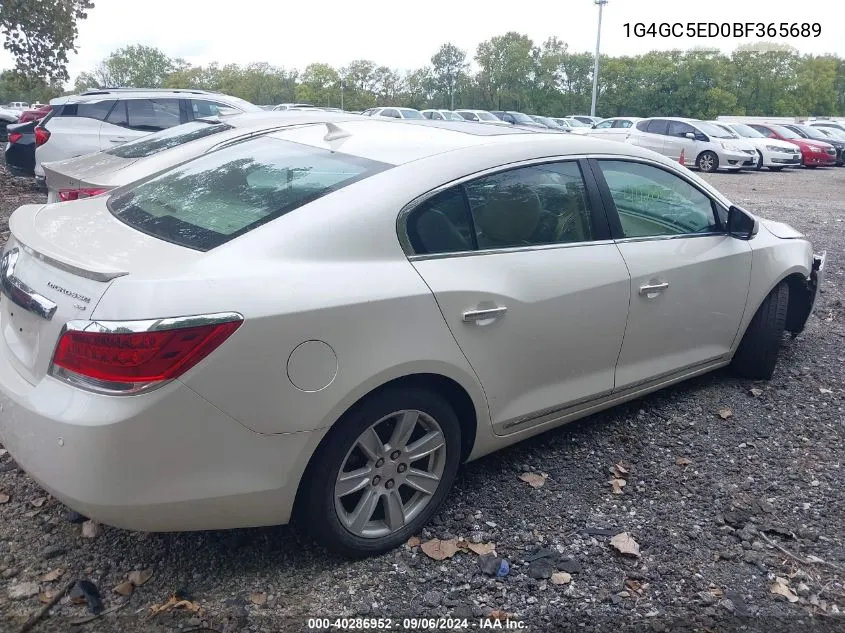 2011 Buick Lacrosse Cxl VIN: 1G4GC5ED0BF365689 Lot: 40286952