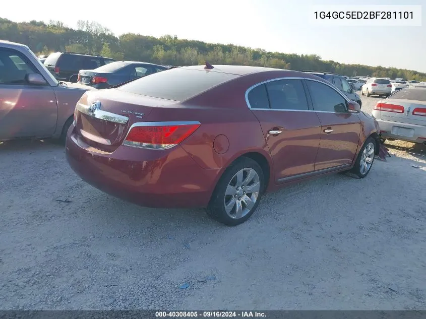 2011 Buick Lacrosse Cxl VIN: 1G4GC5ED2BF281101 Lot: 40308405