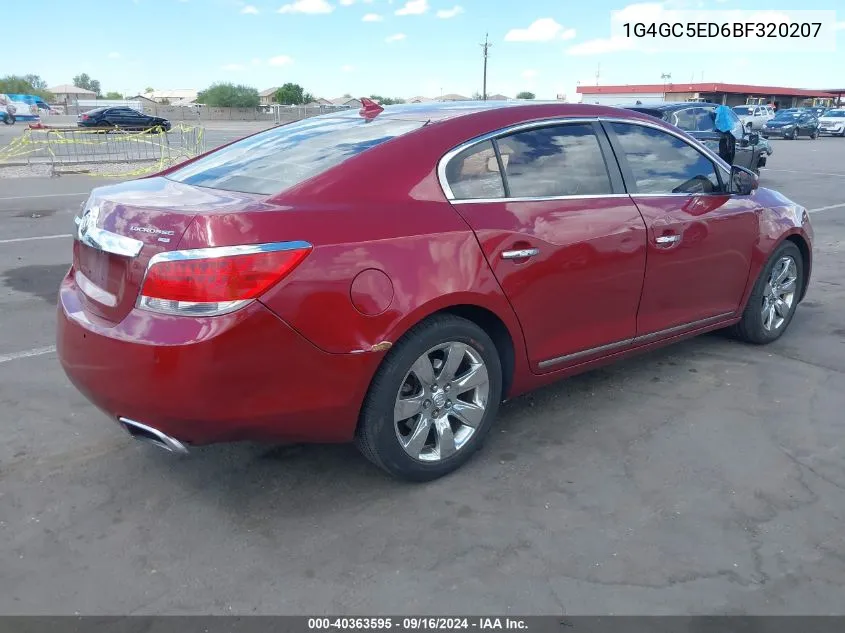 1G4GC5ED6BF320207 2011 Buick Lacrosse Cxl