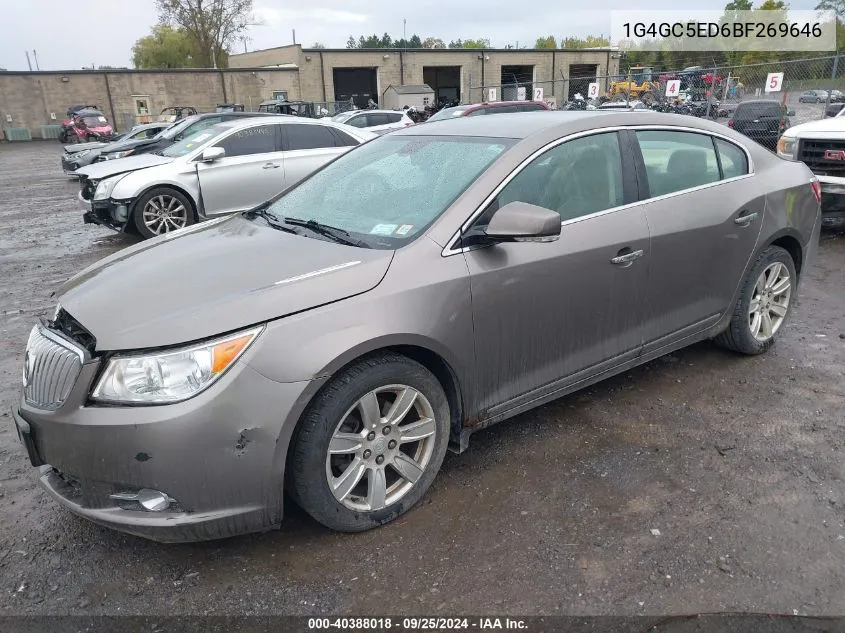 1G4GC5ED6BF269646 2011 Buick Lacrosse Cxl