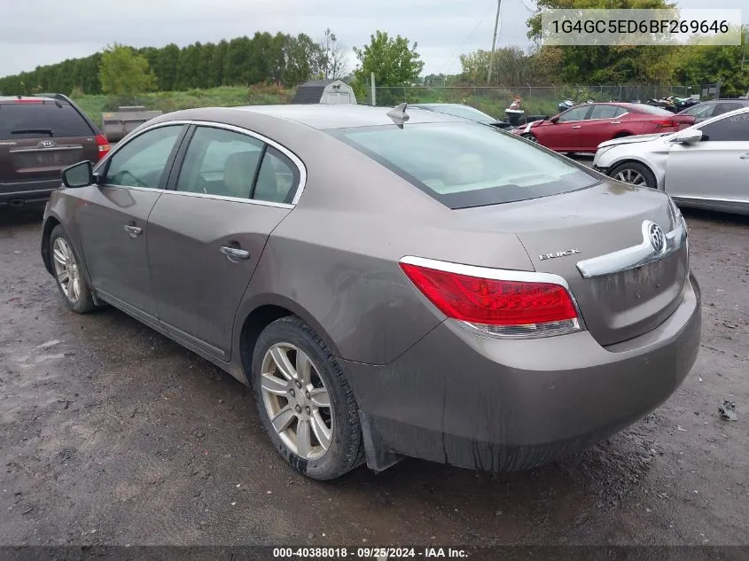 2011 Buick Lacrosse Cxl VIN: 1G4GC5ED6BF269646 Lot: 40388018