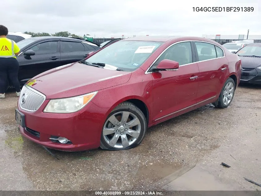 2011 Buick Lacrosse Cxl VIN: 1G4GC5ED1BF291389 Lot: 40388999