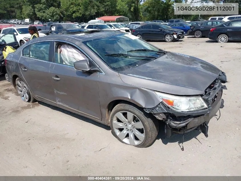 1G4GC5GD2BF112001 2011 Buick Lacrosse Cxl