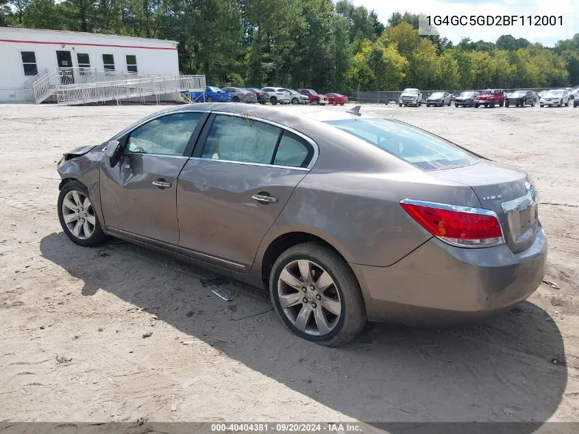 2011 Buick Lacrosse Cxl VIN: 1G4GC5GD2BF112001 Lot: 40404381