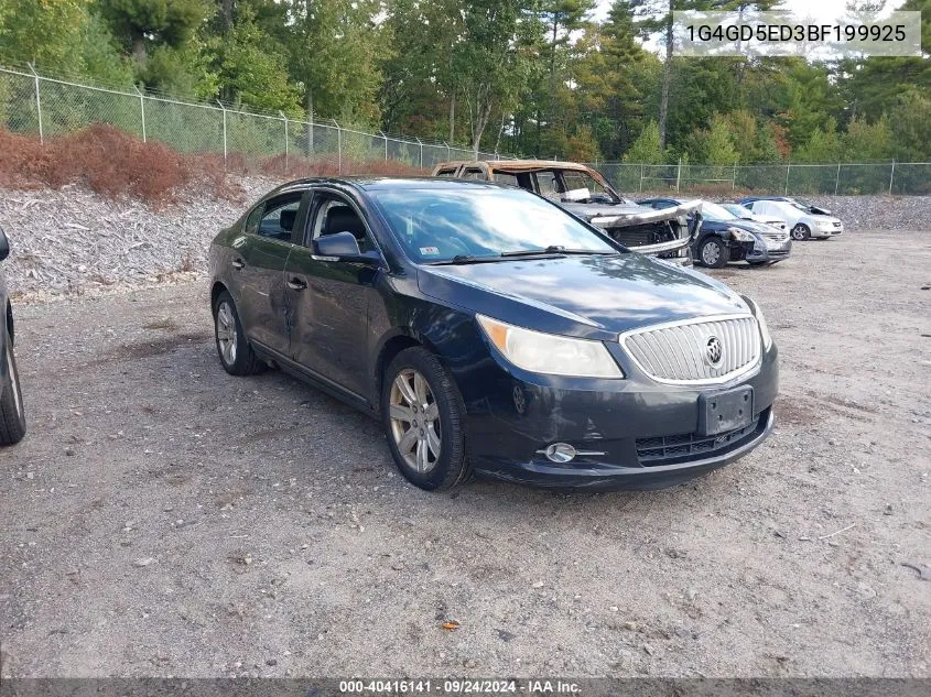 2011 Buick Lacrosse Cxl VIN: 1G4GD5ED3BF199925 Lot: 40416141