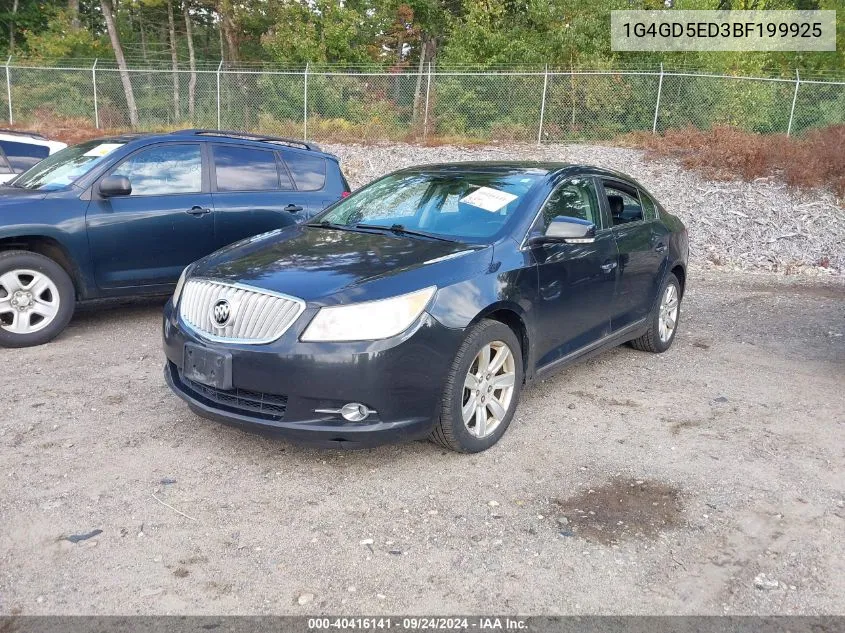 2011 Buick Lacrosse Cxl VIN: 1G4GD5ED3BF199925 Lot: 40416141