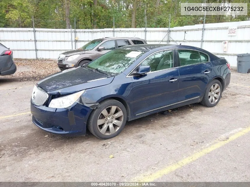 1G4GC5ECXBF275232 2011 Buick Lacrosse Cxl