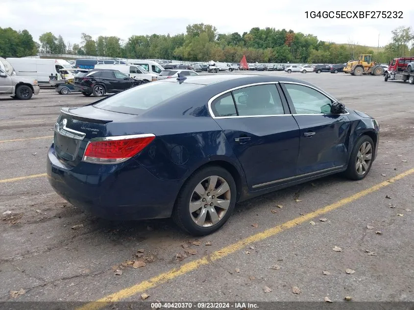 2011 Buick Lacrosse Cxl VIN: 1G4GC5ECXBF275232 Lot: 40420370