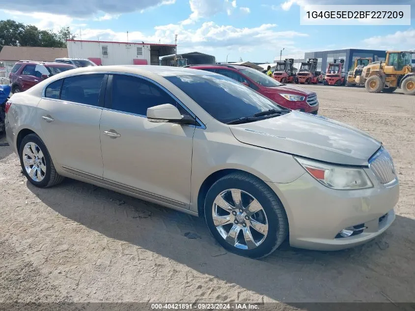 1G4GE5ED2BF227209 2011 Buick Lacrosse Cxs