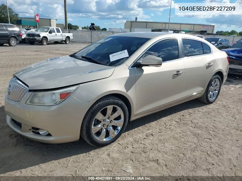 1G4GE5ED2BF227209 2011 Buick Lacrosse Cxs