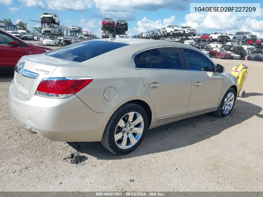 2011 Buick Lacrosse Cxs VIN: 1G4GE5ED2BF227209 Lot: 40421891