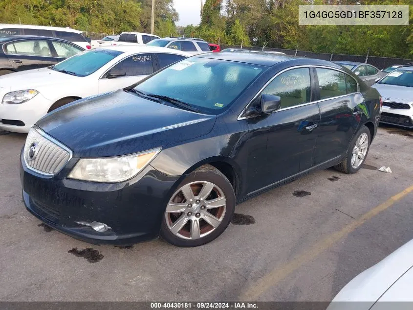 1G4GC5GD1BF357128 2011 Buick Lacrosse Cxl