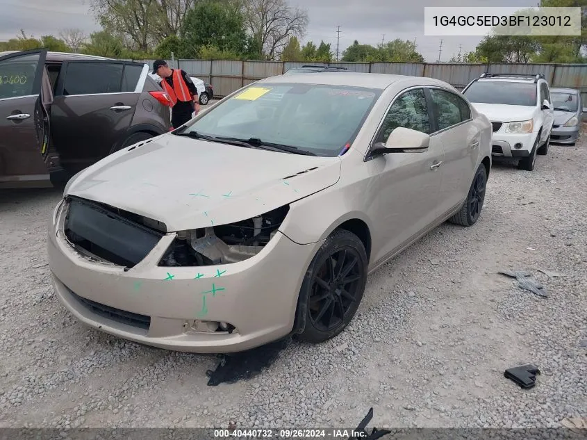 1G4GC5ED3BF123012 2011 Buick Lacrosse Cxl