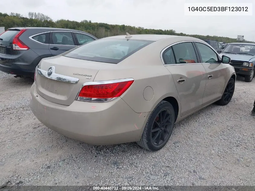 1G4GC5ED3BF123012 2011 Buick Lacrosse Cxl