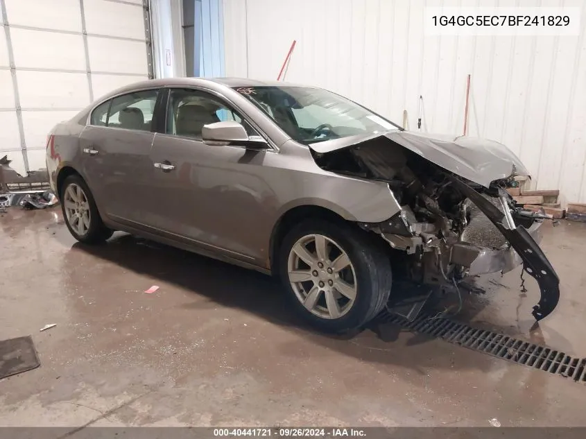 1G4GC5EC7BF241829 2011 Buick Lacrosse Cxl