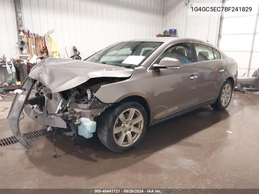 1G4GC5EC7BF241829 2011 Buick Lacrosse Cxl